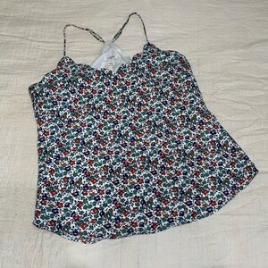 J. Crew Scallop Tank Top Floral Print